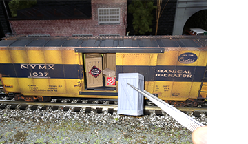 Deadhead railways model trains model train scales - custom made 3D wooden box shown before its final form next to a weathered box in its final form